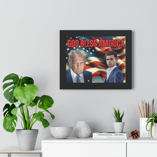 God Bless America Framed Poster